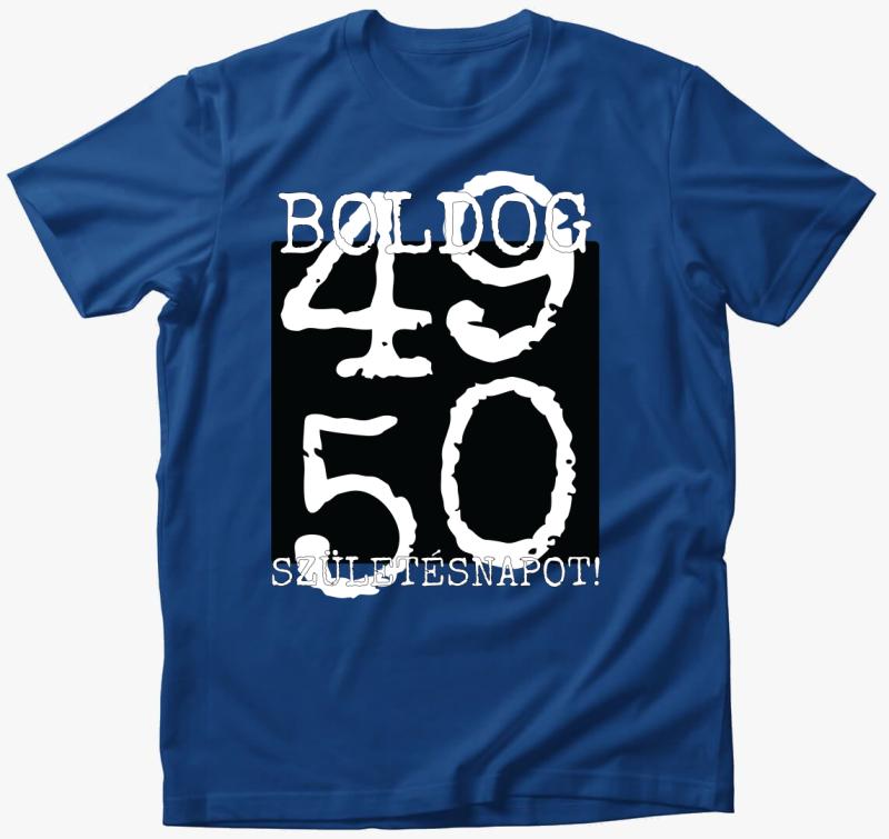 50. szülinap póló — Királykék