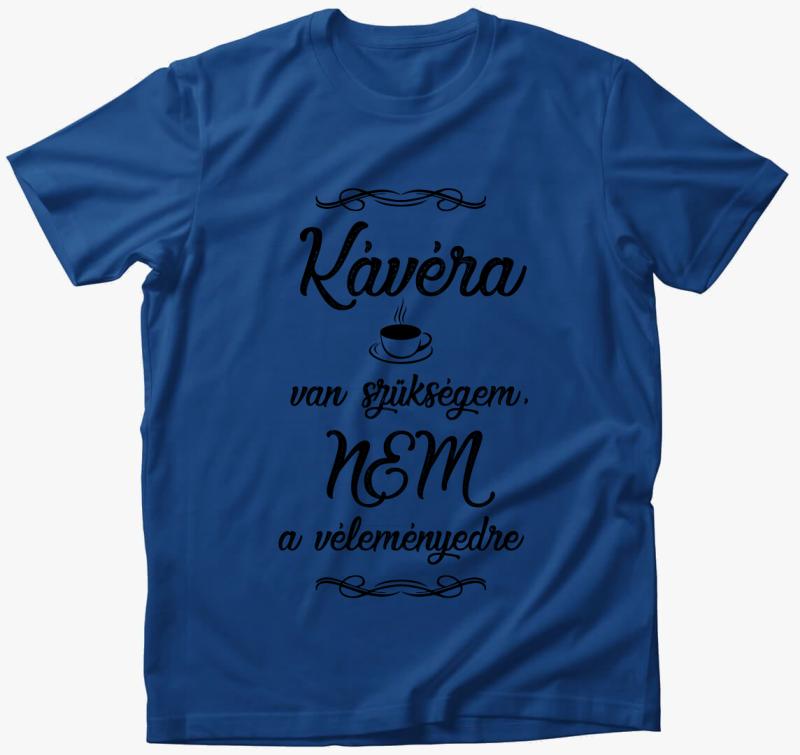 Kávé kapucnis pulóver - fekete — Királykék