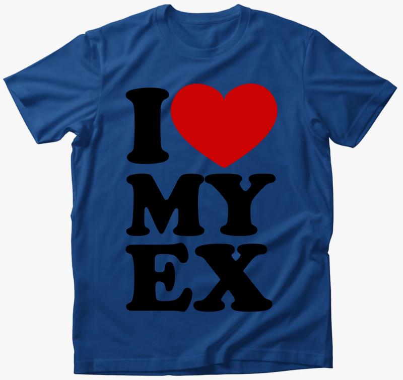 I love my ex póló — Királykék