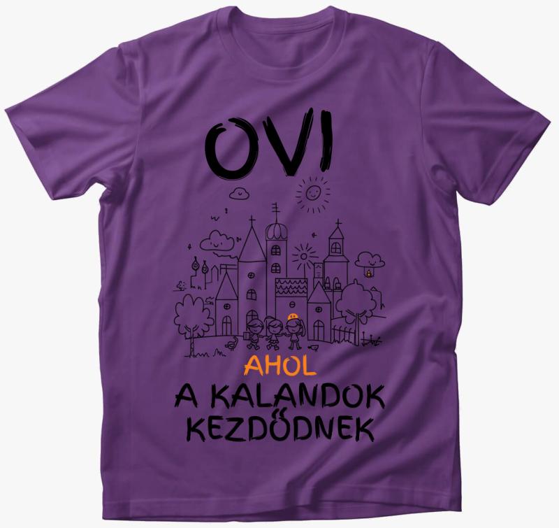 Ovi, ahol a kalandok kezdődnek póló — Lila