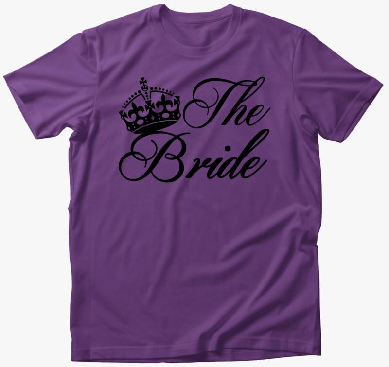 Bride korona leánybúcsú póló — Lila