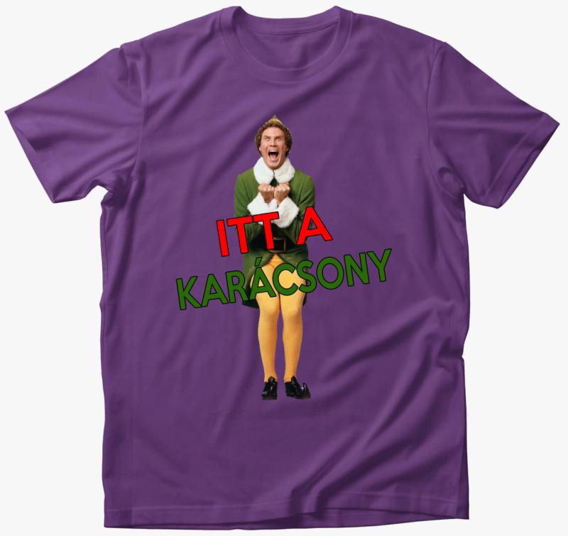 Itt a karácsony! póló — Lila
