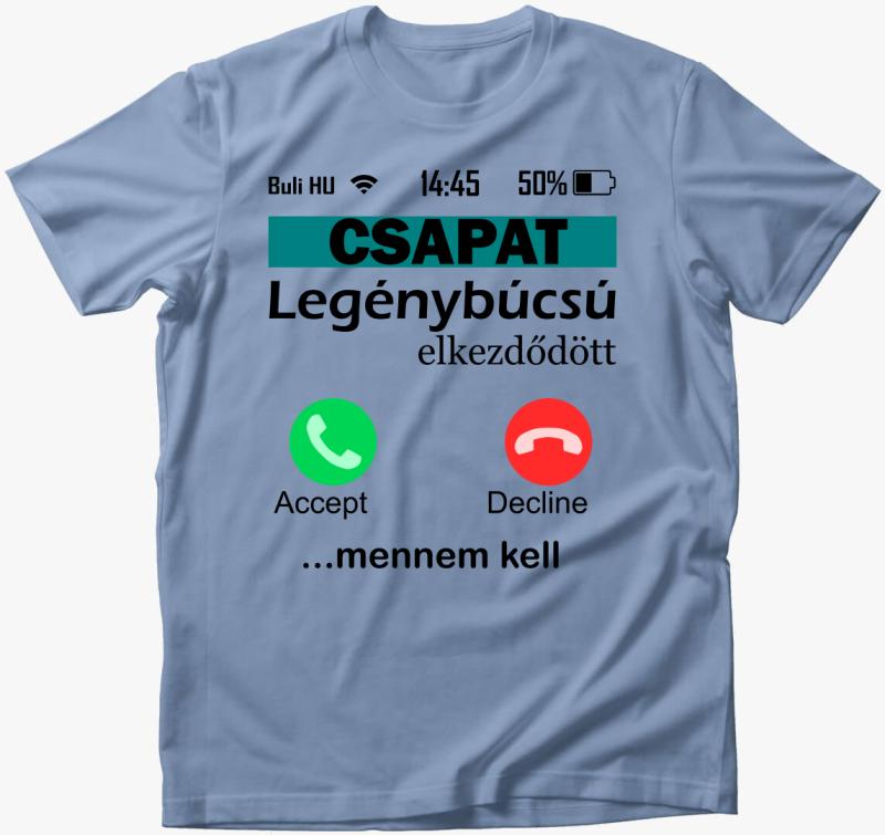 Telefonos legénybúcsús csapat póló — Lime