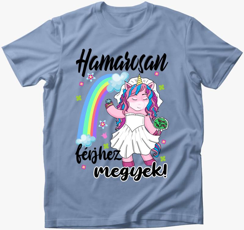 Hamarosan férjhez megyek unikornis leánybúcsú póló — Lime