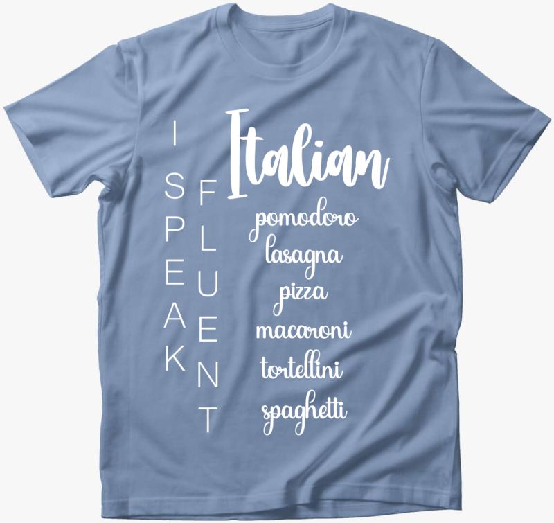 Fluent italian food póló — Lime