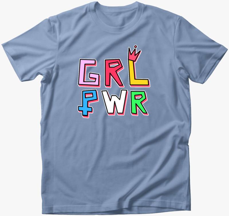 Girl power póló — Lime