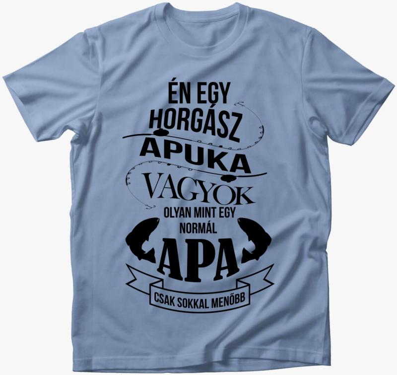 Horgász apuka póló — Lime