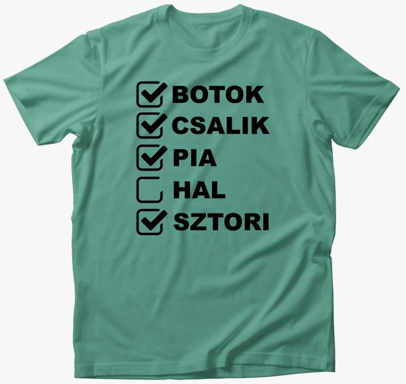 Horgászás hal nélkül póló — Menta