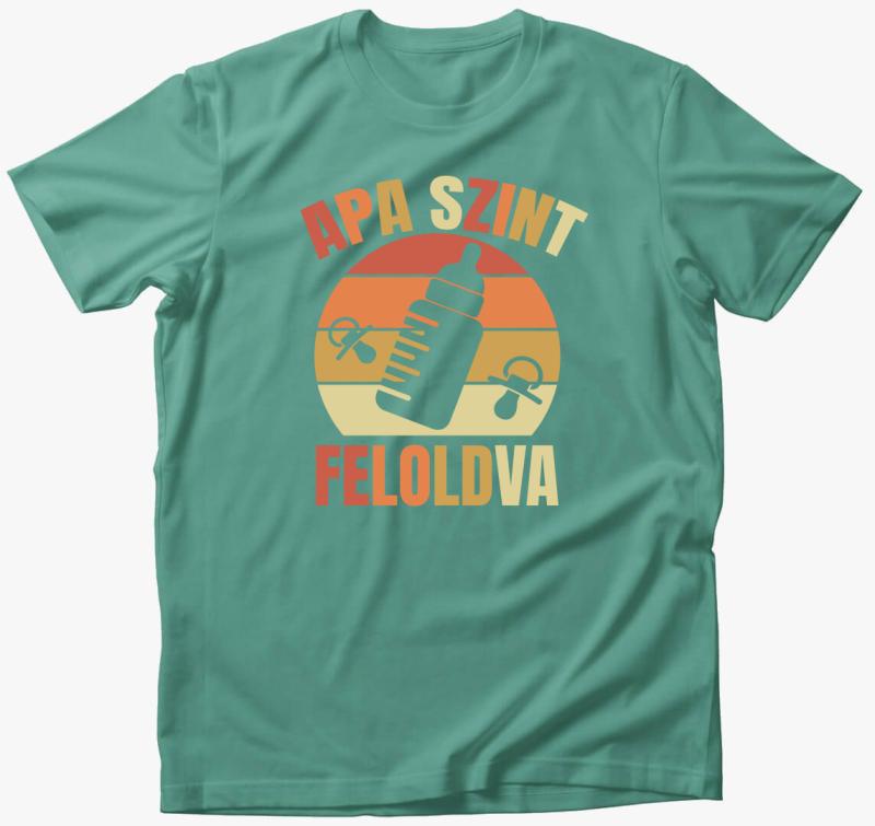 Apa szint feloldva póló — Menta