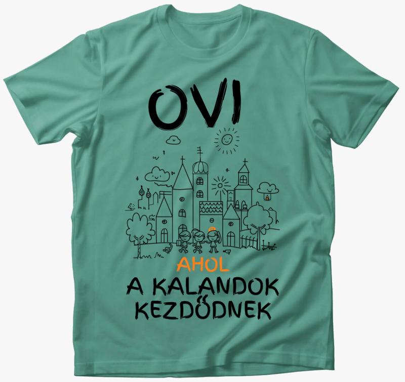 Ovi, ahol a kalandok kezdődnek póló — Menta