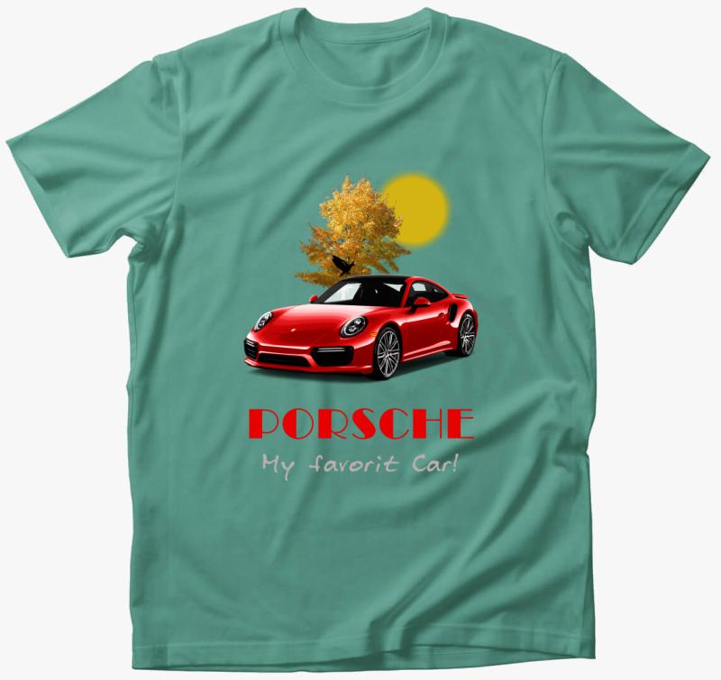 Red Porsche Póló — Menta