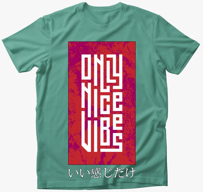 Only nice vibes póló — Menta