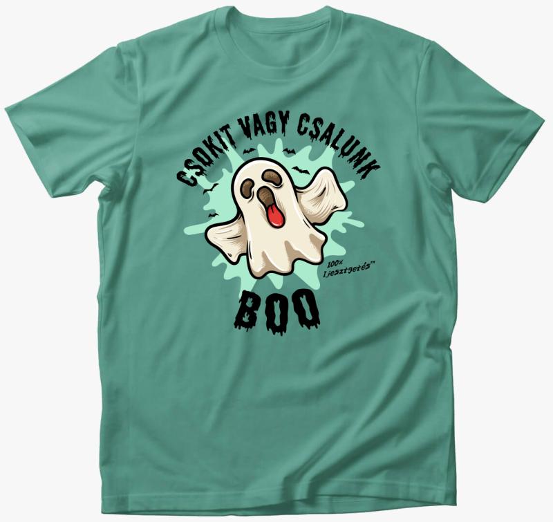 Csokit vagy csalunk halloweeni póló — Menta