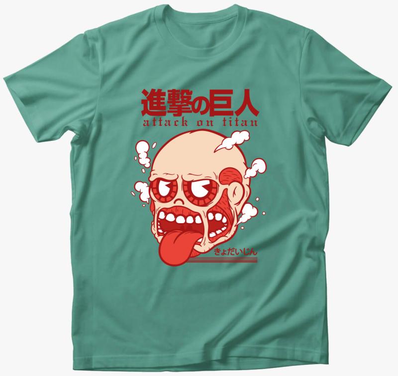 Attack on Titan - Titán sziluett póló — Menta
