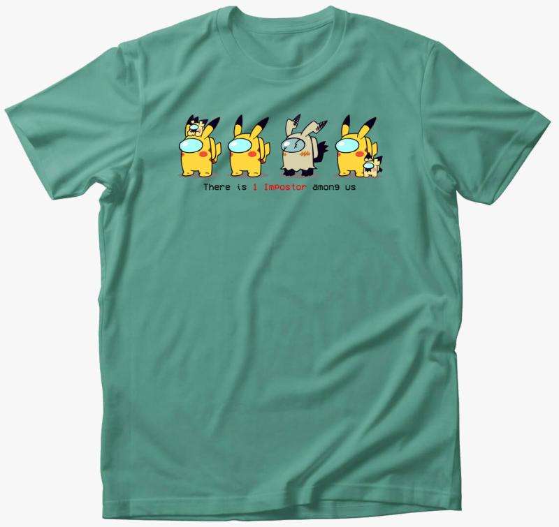 Among Us pokemon póló — Menta