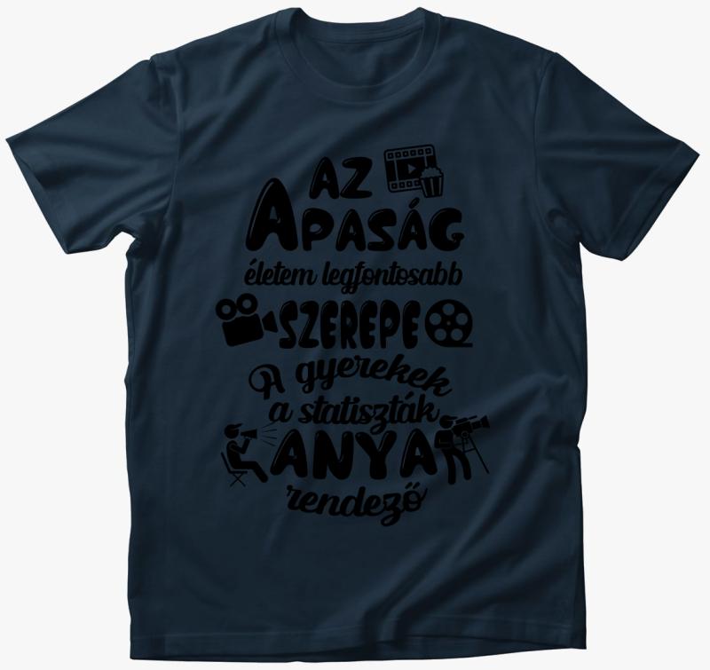 Az Apaság Szerepe póló — Tengerészkék