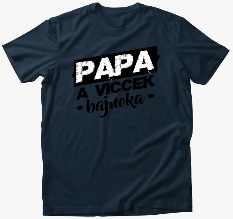 Papa Viccek Bajnoka póló — Tengerészkék