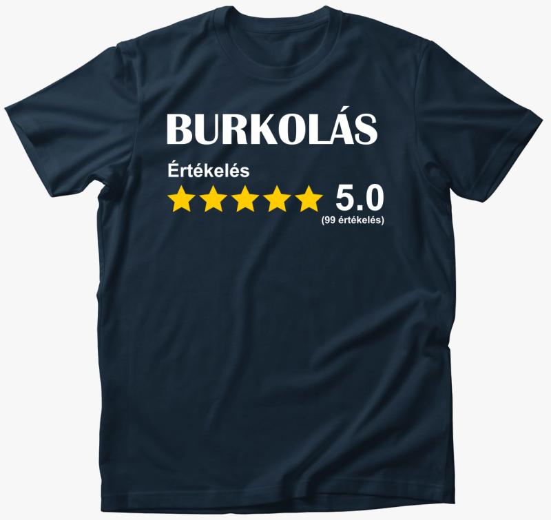 Burkoló értékelős póló — Tengerészkék