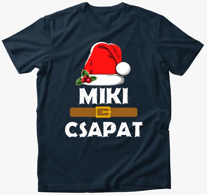 Mikulás csapat póló — Tengerészkék