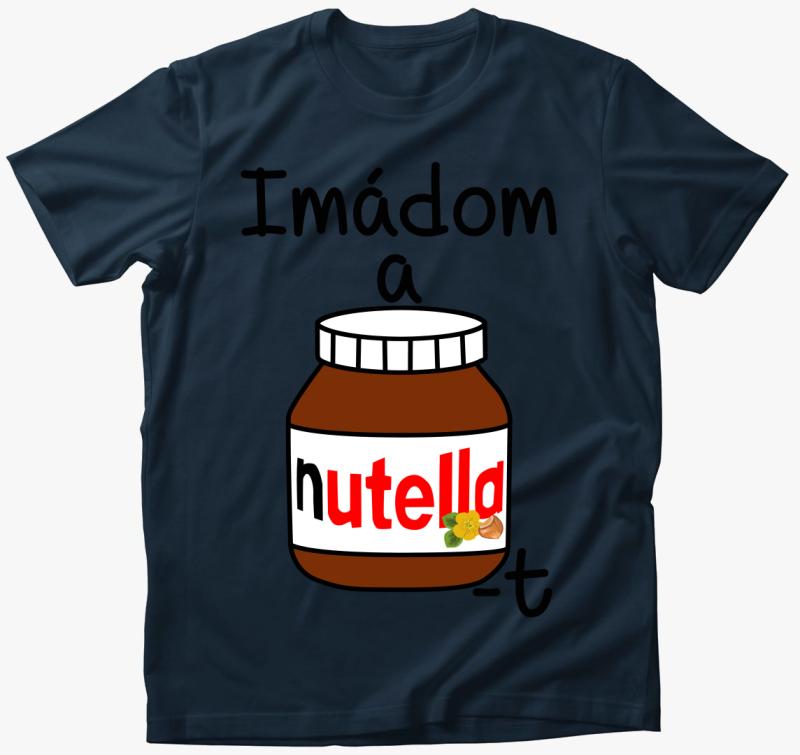Imádom a Nutellát póló — Tengerészkék