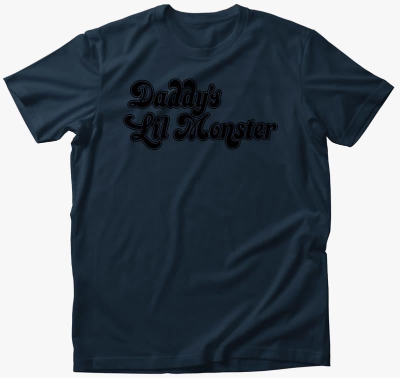 Daddy's Lil Monster póló — Tengerészkék