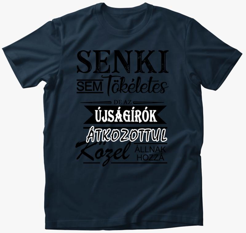 Újságíró póló — Tengerészkék