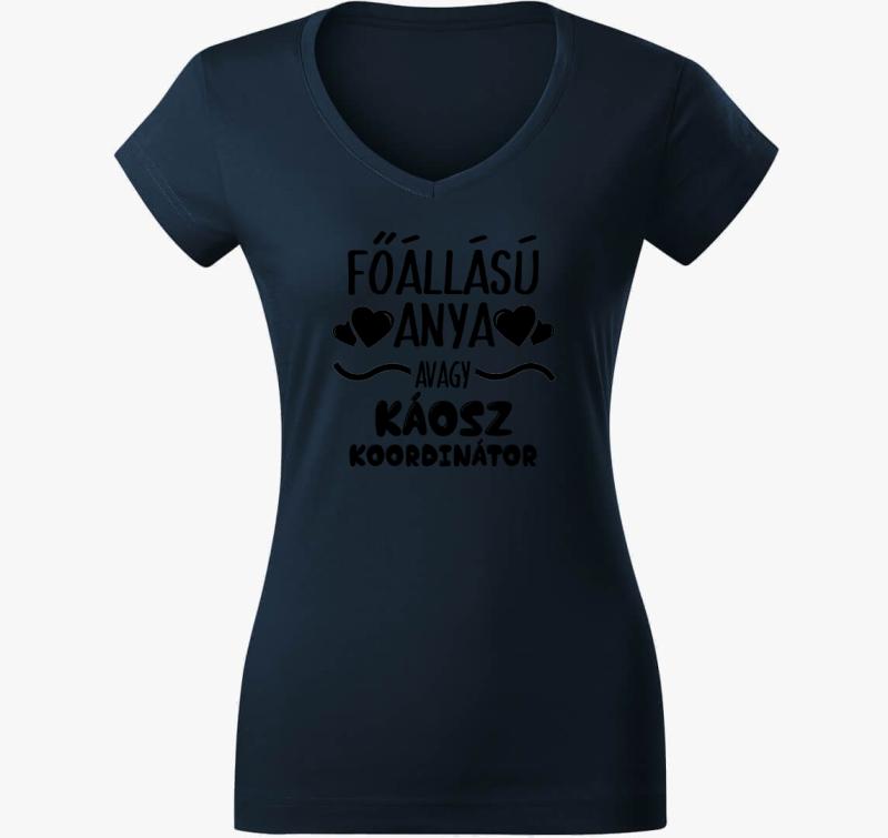 Főállású Anya póló — Tengerészkék