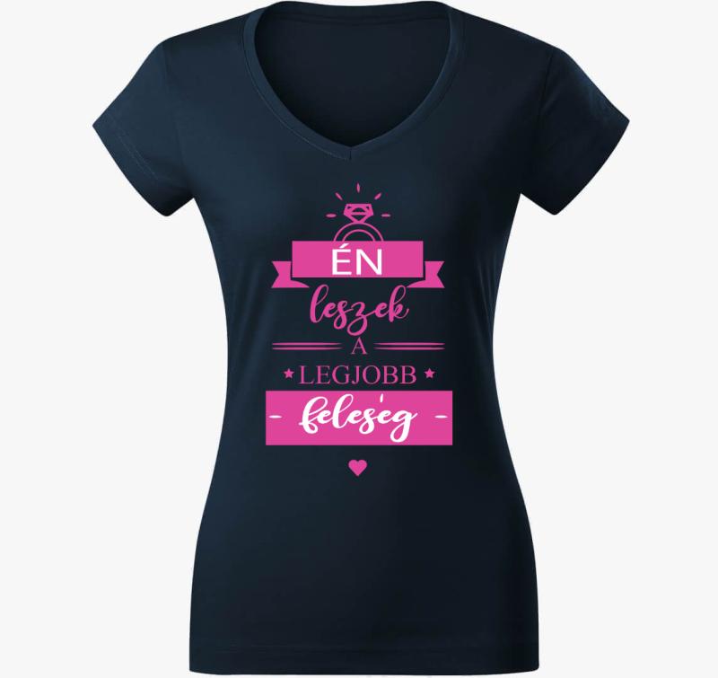Legjobb feleség póló — Tengerészkék