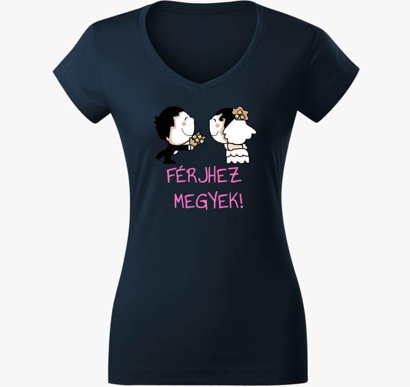 Férjhez megyek lánybúcsús póló — Tengerészkék