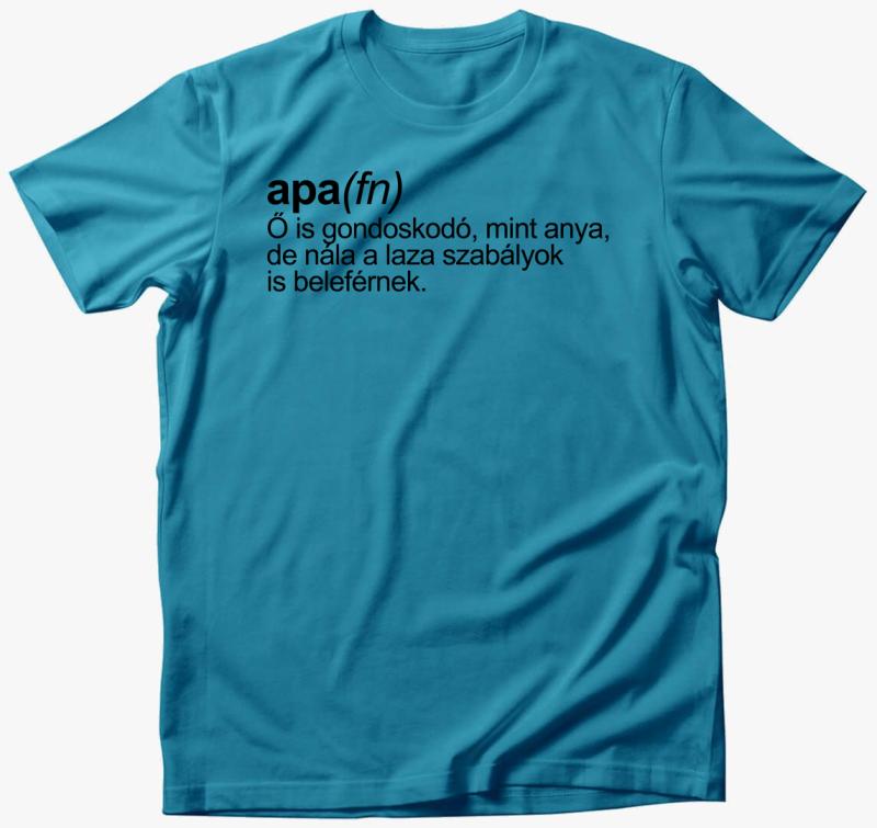 Apa mint főnév póló — Türkiz