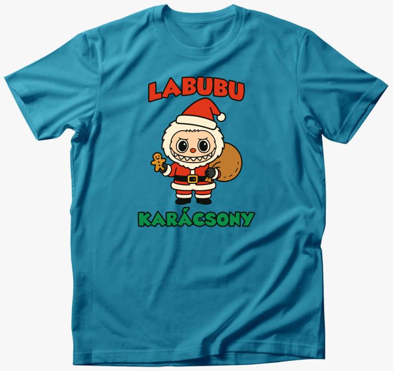 Labubu karácsony póló — Türkiz
