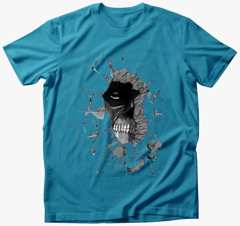 Attack on Titan - Titán a falban póló — Türkiz