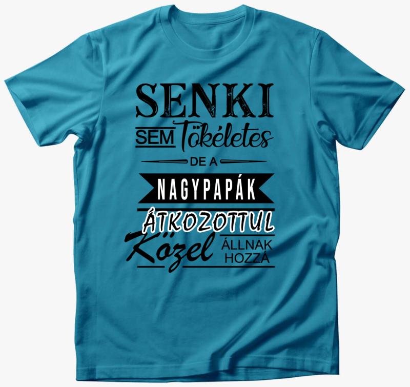 Senki sem tökéletes, NAGYPAPÁS póló — Türkiz