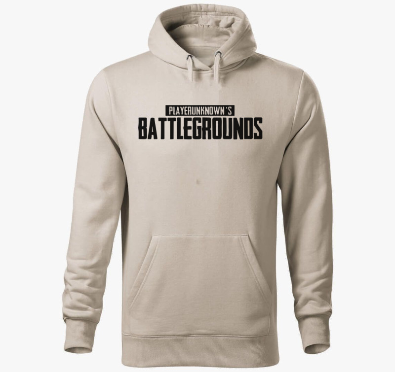 PUBG logo kapucnis pulóver — Drapp szürke