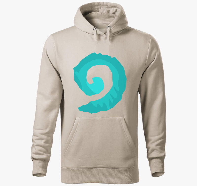 Hearthstone kapucnis pulóver — Drapp szürke