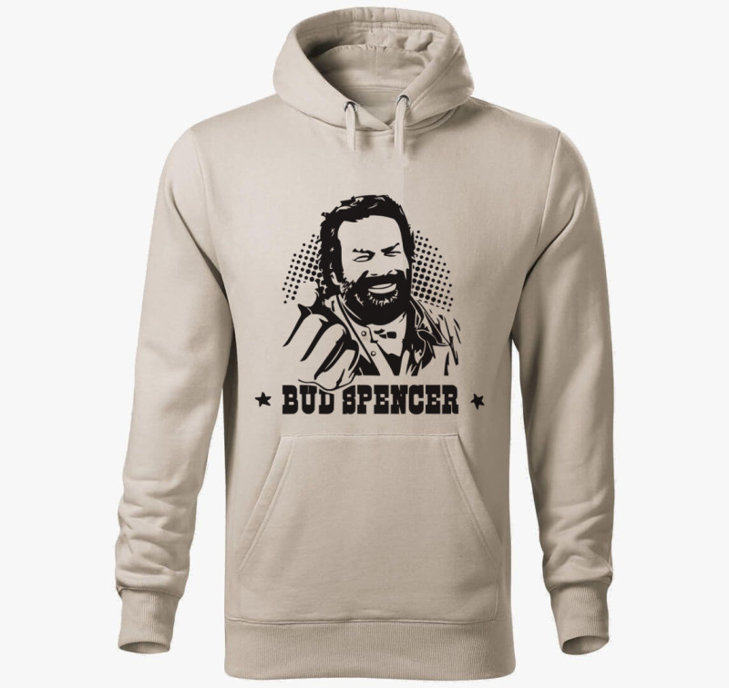 Bud Spencer öklös kapucnis pulóver — Drapp szürke