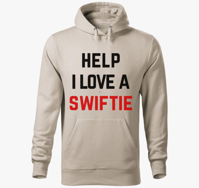 Swiftie lover kapucnis pulóver — Drapp szürke