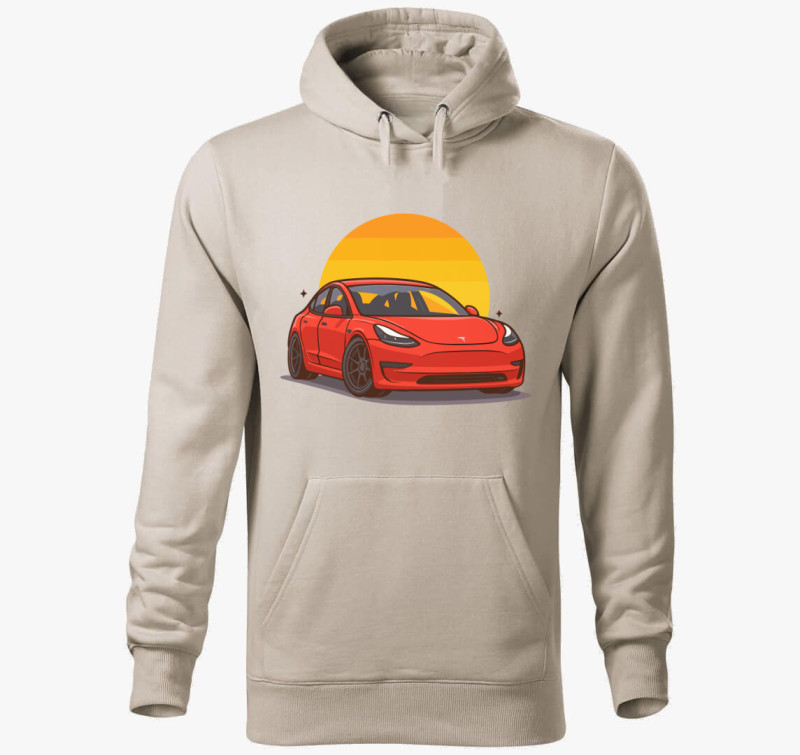 TESLANAP kapucnis pulóver — Drapp szürke
