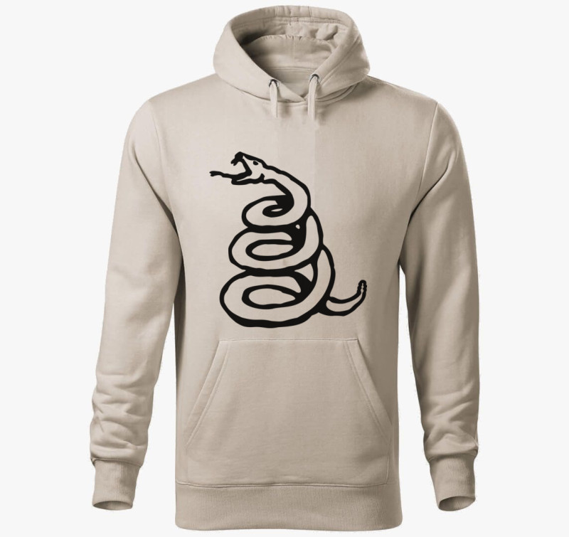 Metallica Black Snake kapucnis pulóver — Drapp szürke