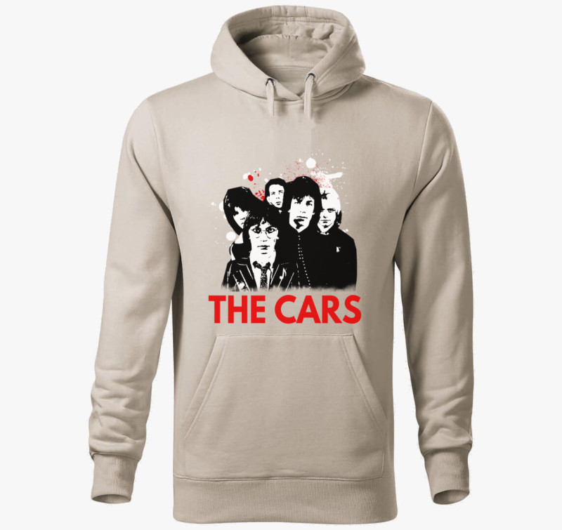 The Cars band kapucnis pulóver — Drapp szürke