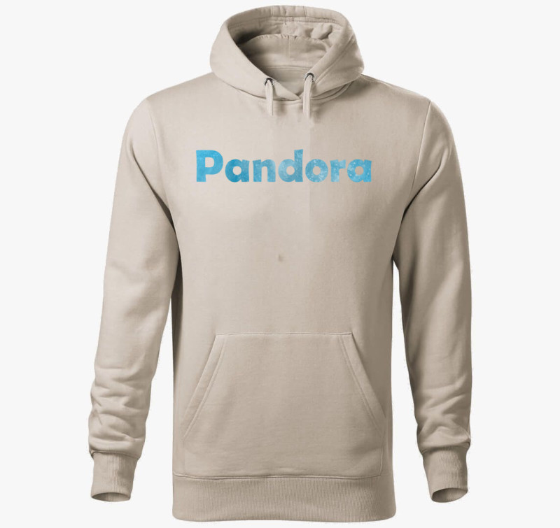 Pandora kapucnis pulóver — Drapp szürke