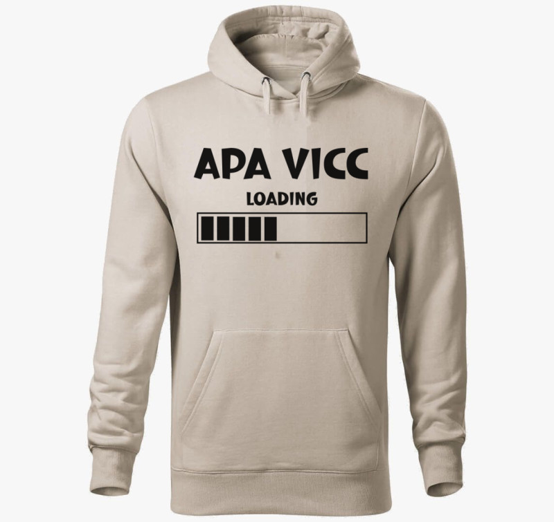 Apa vicc loading kapucnis pulóver — Drapp szürke