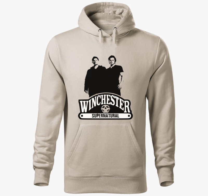 Winchesters kapucnis pulóver — Drapp szürke