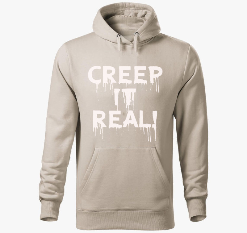 Creep it real kapucnis pulóver — Drapp szürke