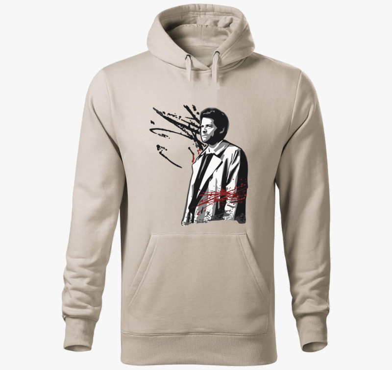 Supernatural Castiel kapucnis pulóver — Drapp szürke