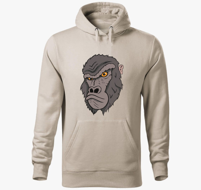Bruti a gorilla kapucnis pulóver — Drapp szürke