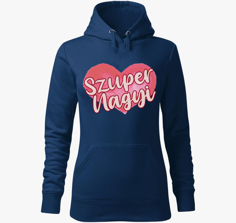 Anyák napi Szuper nagyi kapucnis pulóver — Éjkék