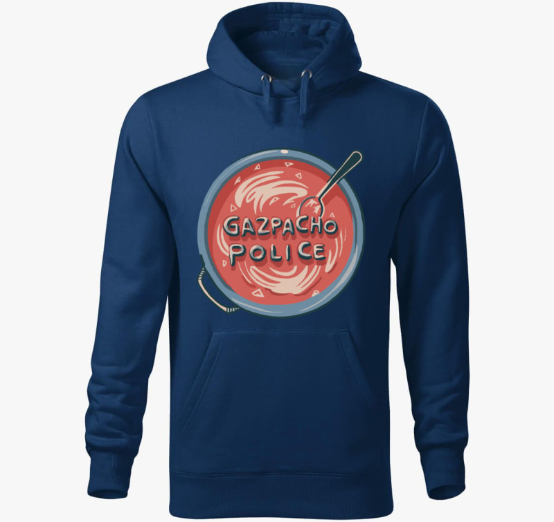 Gazpacho Police kapucnis pulóver — Éjkék