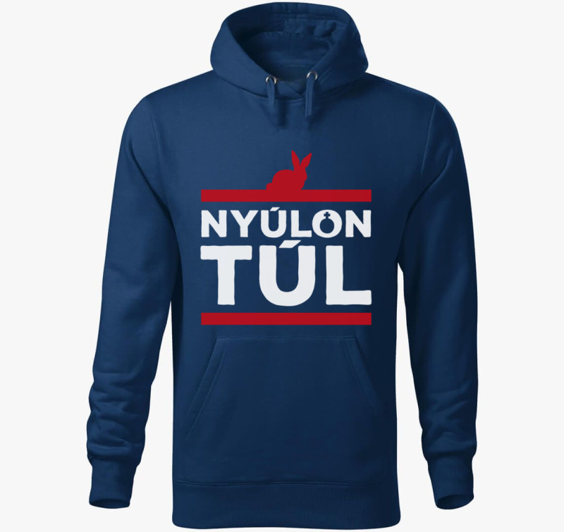 Nyúlon túl - Gyalog galopp kapucnis pulóver — Éjkék