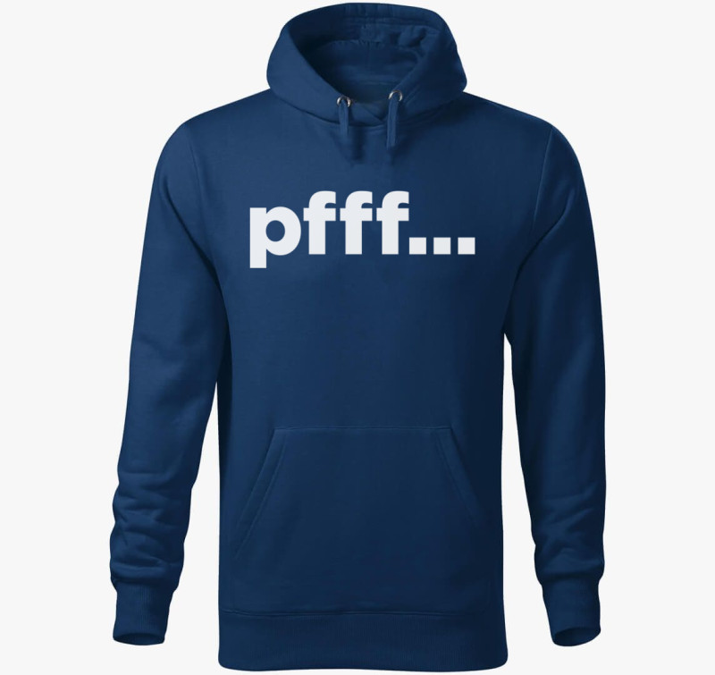 Pfff vicces kapucnis pulóver — Éjkék